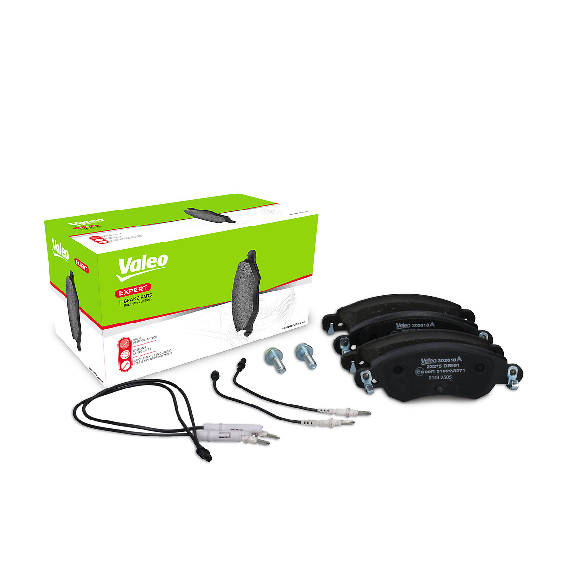 Jeu de 4 plaquettes de frein VALEO ref. 302618A